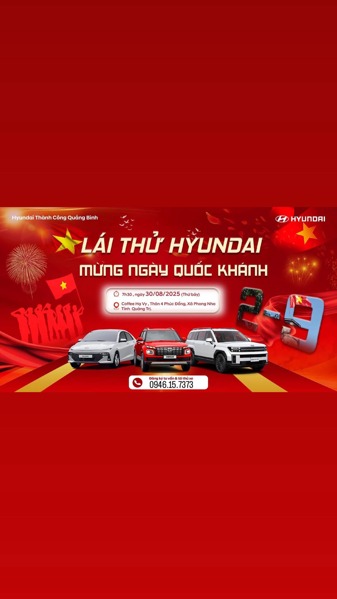 Ưu đãi lớn 2/9 tại Hyundai Quảng Bình